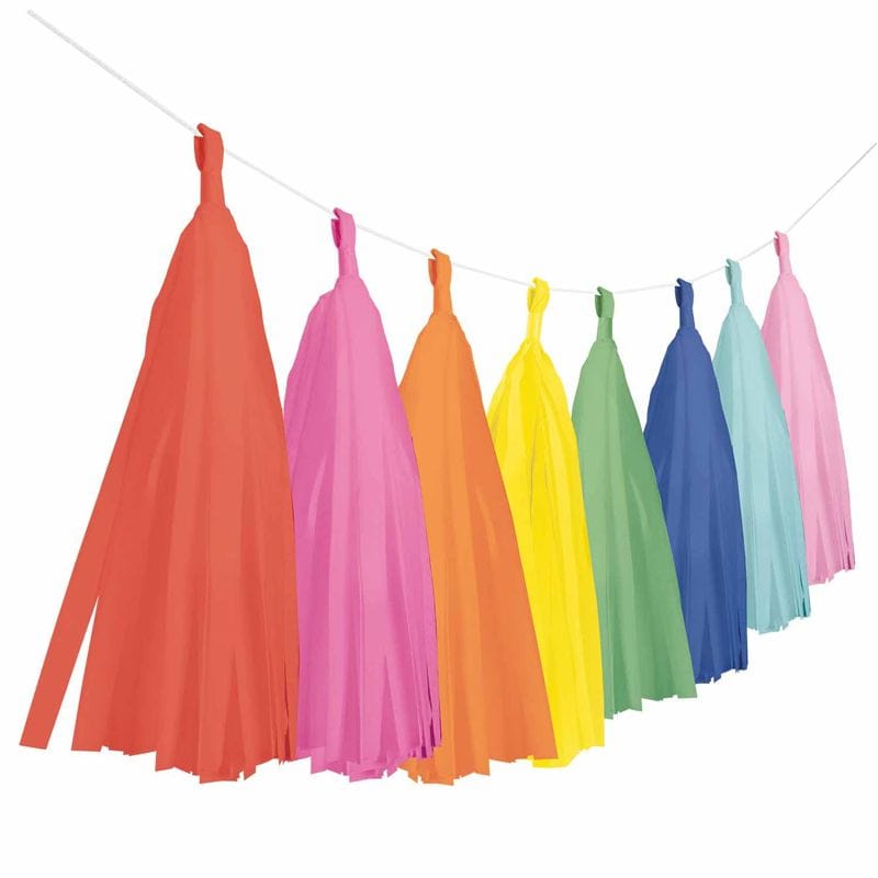 Pastel Mermaid Party Tassel Garland - Party Deco Party Supply Kits Hooray Rainbow Tassel Garland - 6m