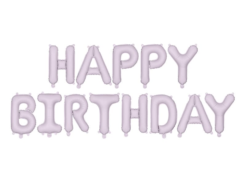 Pastel Purple Happy Birthday Balloon Kit Balloons Pastel Purple Happy Birthday Balloon Kit