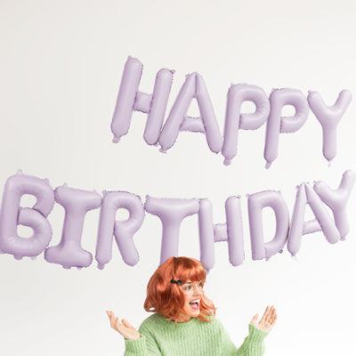 Pastel Purple Happy Birthday Balloon Kit Balloons Pastel Purple Happy Birthday Balloon Kit