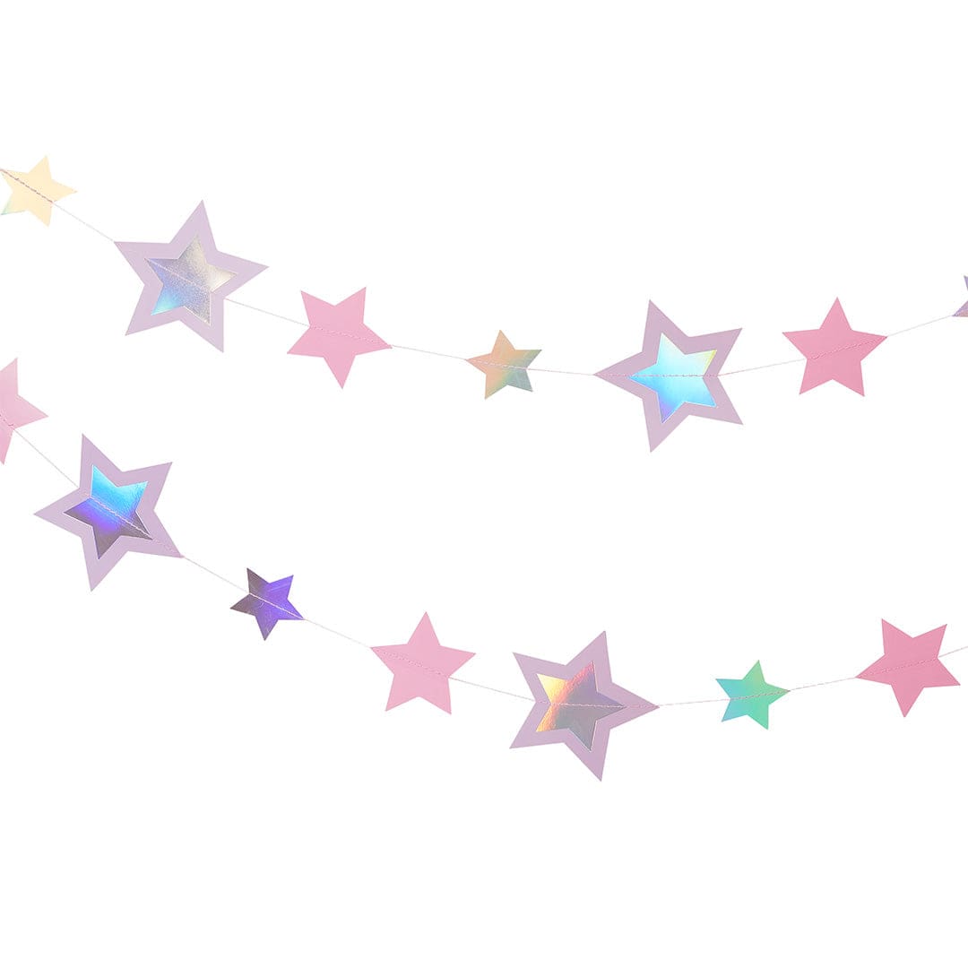 Bunting Pastel Trailing Stars Garland - 5m