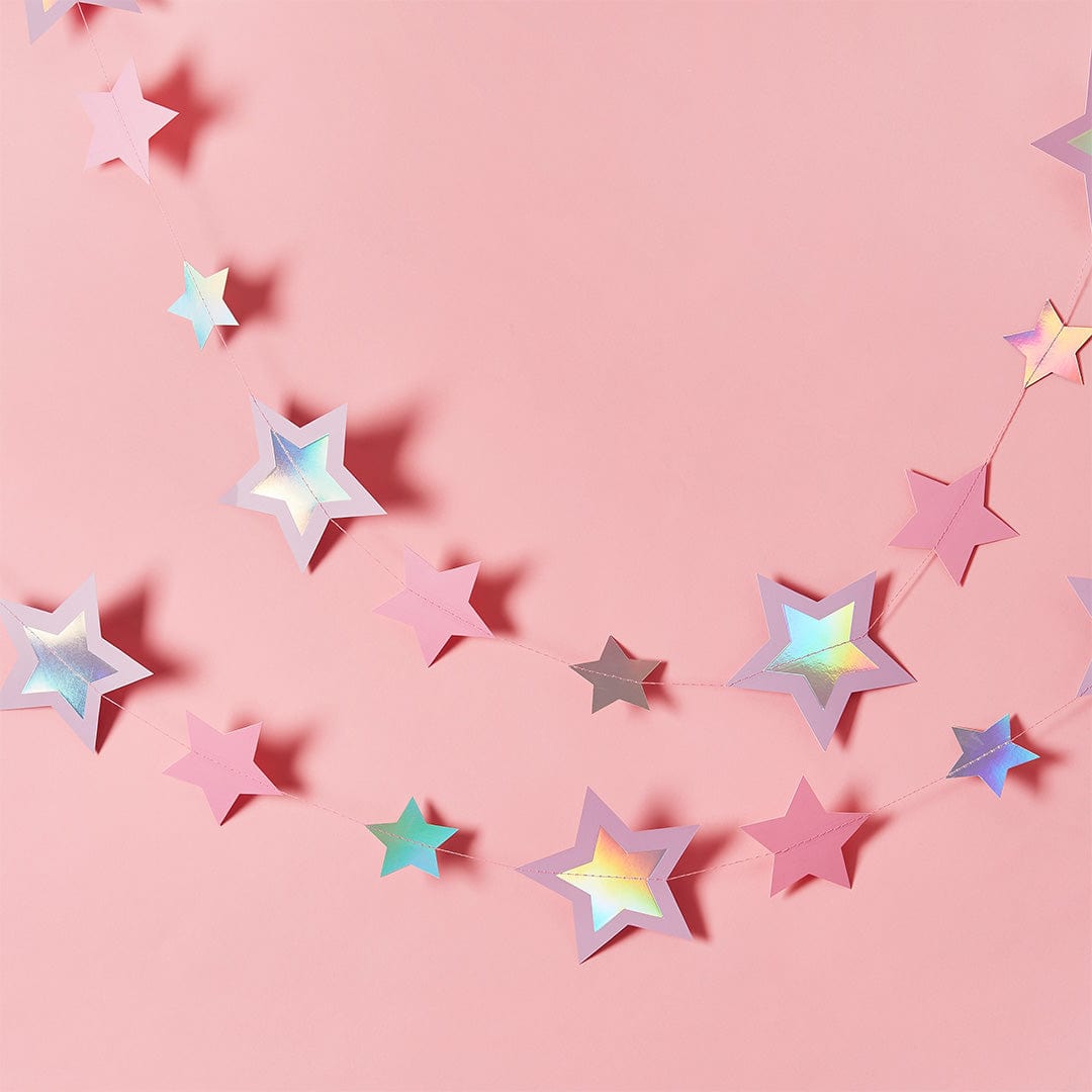 Bunting Pastel Trailing Stars Garland - 5m