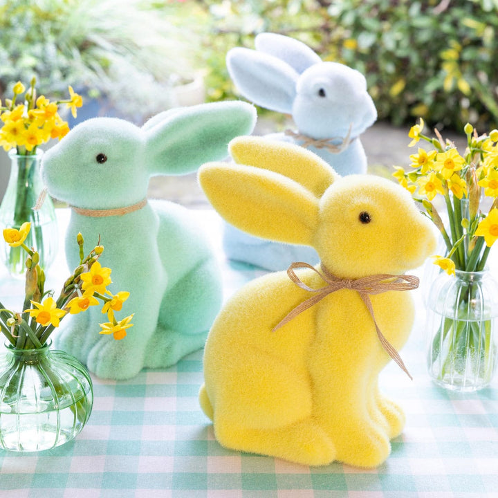 Pastel Yellow Spring Bunny Decoration - Large 23.5cm - Easter Decorations easter decorations Pastel Yellow Spring Bunny Decoration - Large 23.5cm