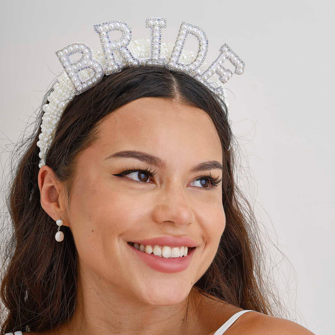 Pearl Embellished Bride Headband - Hen Party Supplies Headbands Pearl Embellished Bride Headband