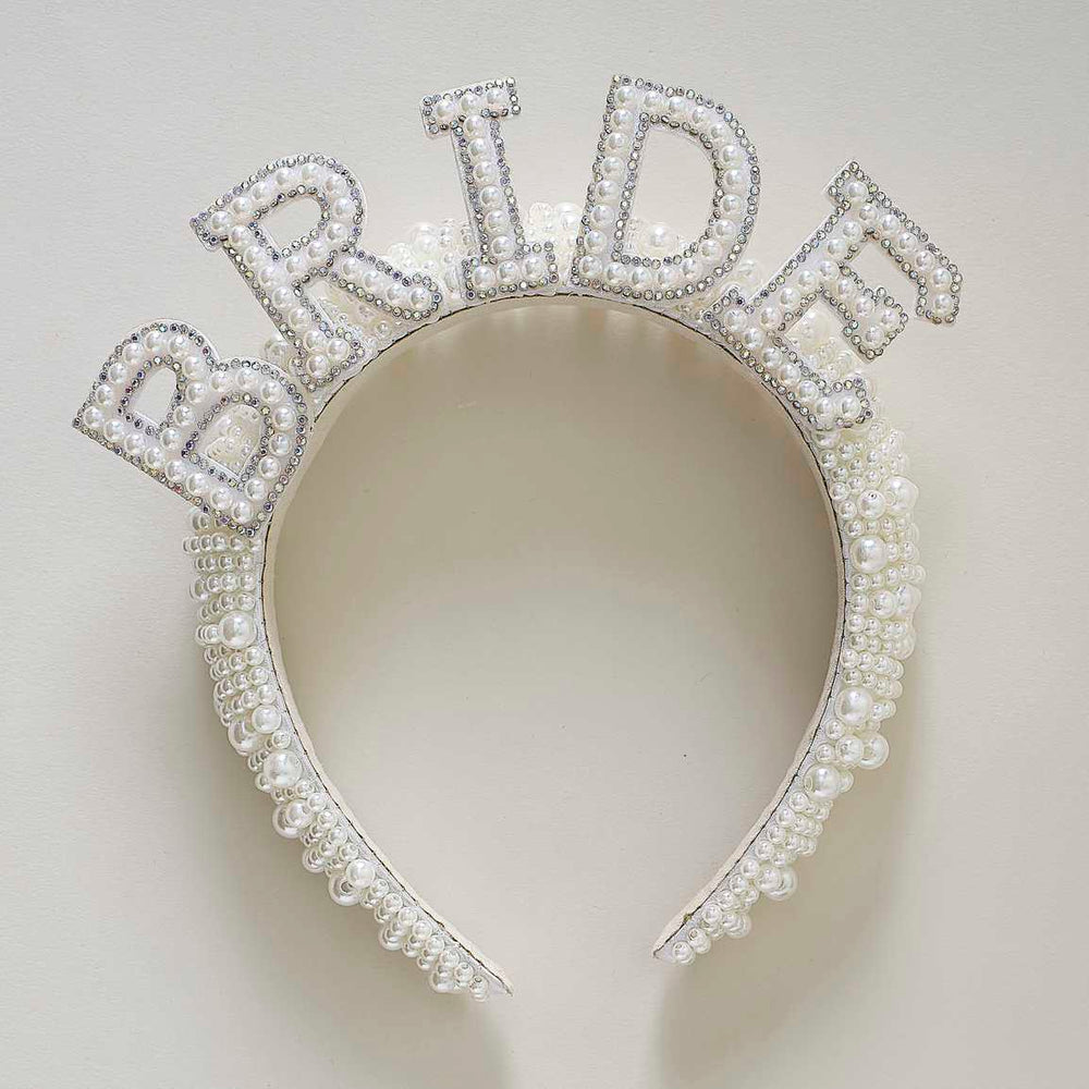 Pearl Embellished Bride Headband - Hen Party Supplies Headbands Pearl Embellished Bride Headband