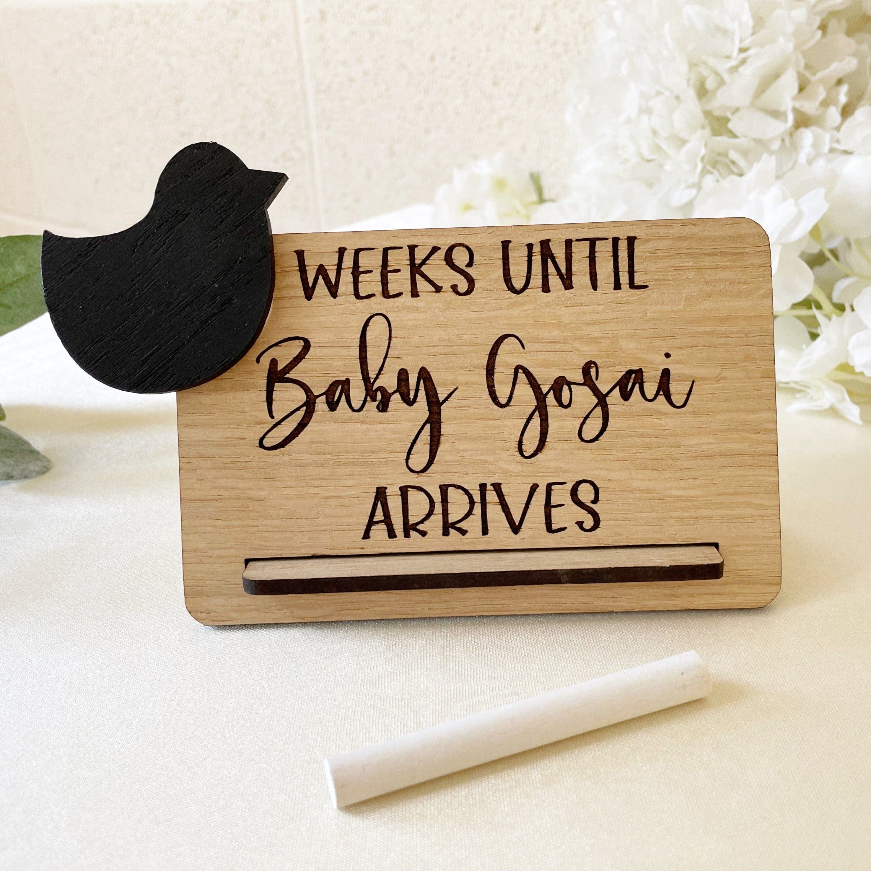 Personalised store baby countdown