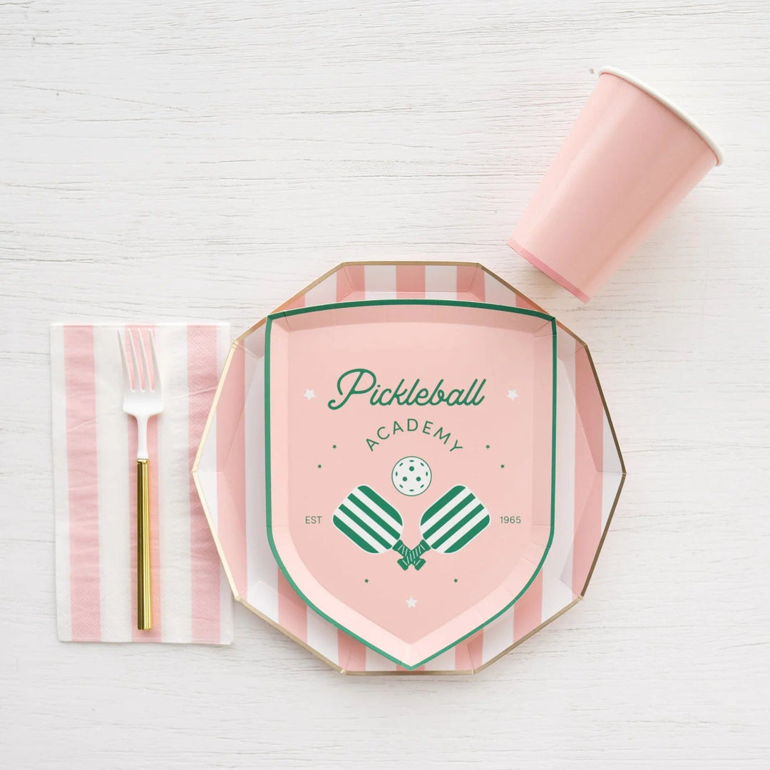 Petal Pink Cabana Stripe Party Napkins x 20 - Bonjour Fête Party Paper Napkins Petal Pink Cabana Stripe Party Napkins x 20