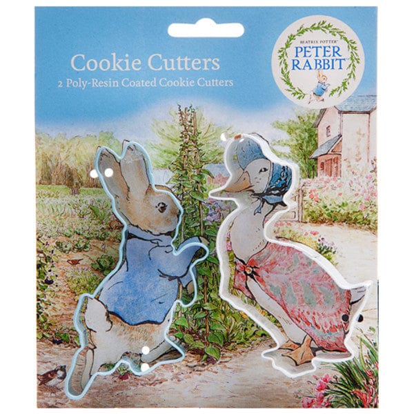 Peter Rabbit Cookie Cutters x 2 - Peter Rabbit Party Supplies cookie cutter Peter Rabbit Poly-Resin Coated Cookie Cutter Set x 2