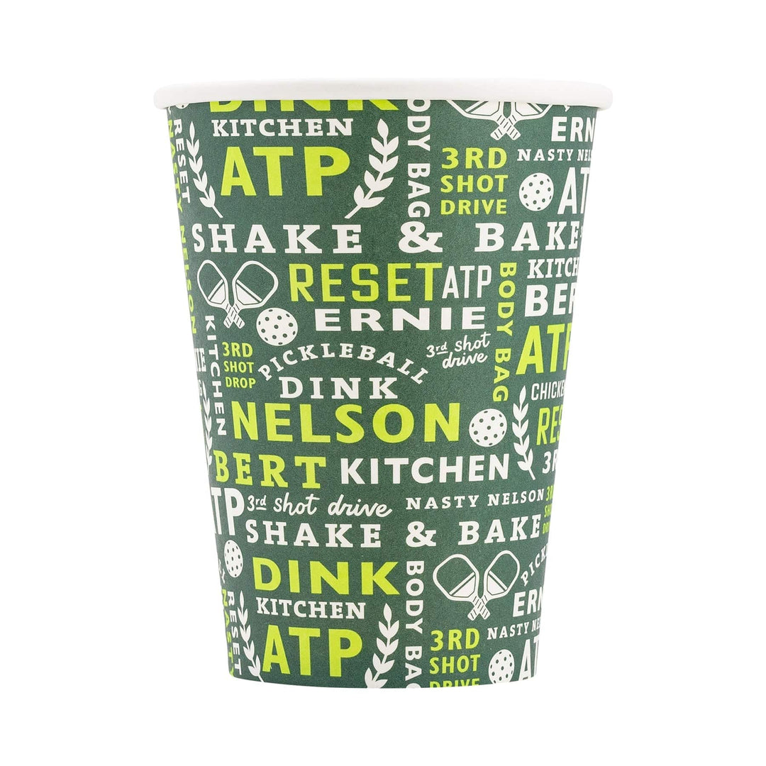 Pickleball Paper Cups (Pack of 8) My Mind's Eye Pickleball Party Supplies Disposable Cups Pickleball Paper Cups (Pack of 8)