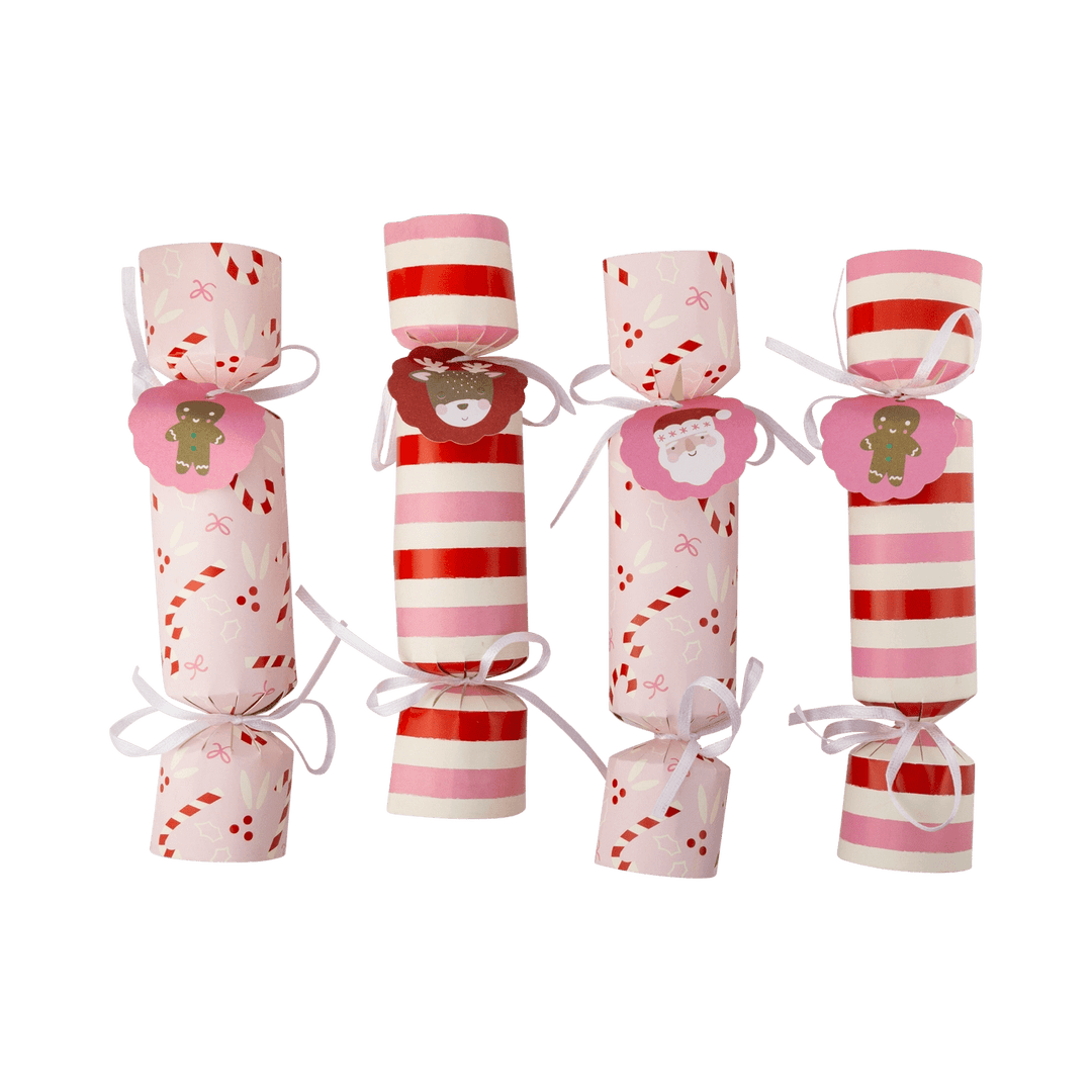 Pink and Red Kids Cute Christmas Crackers x 12 - Luxury My Minds Eye Kids Christmas Crackers christmas crackers Pink and Red Kids Cute Christmas Crackers x 12