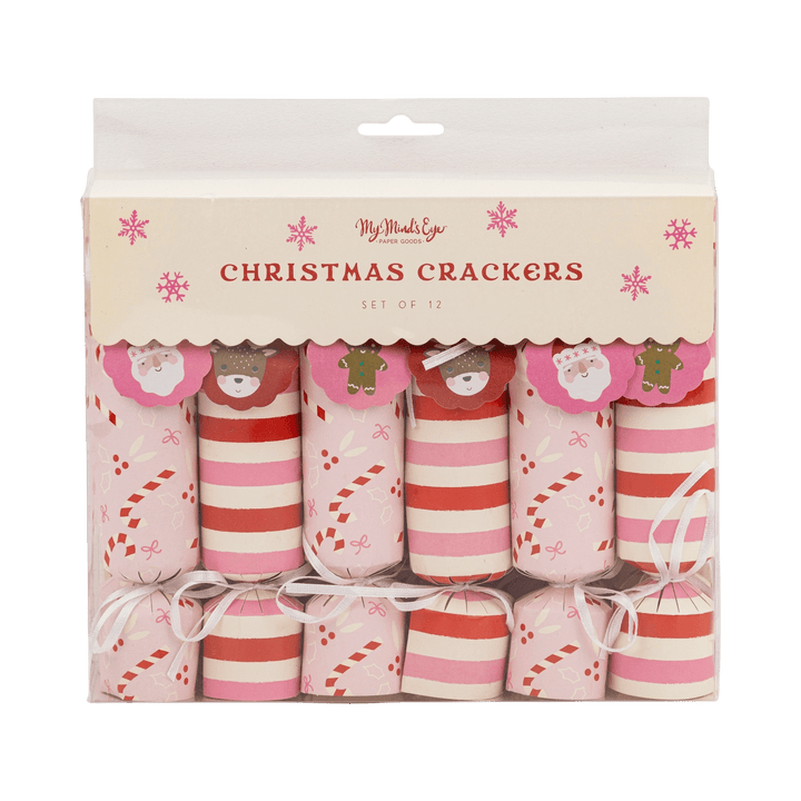 Pink and Red Kids Cute Christmas Crackers x 12 - Luxury My Minds Eye Kids Christmas Crackers christmas crackers Pink and Red Kids Cute Christmas Crackers x 12