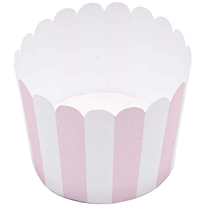 Pink And White Stripe Baking Cups x 12 Cake Decorating Supplies Pink And White Stripe Baking Cups x 12