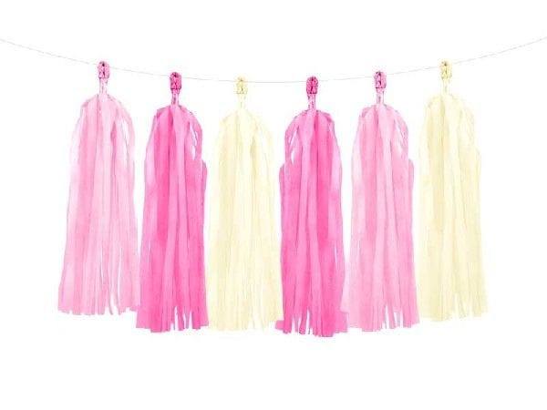 Pink Party Tassel Garland - Party Deco Party Supply Kits Pink Paper Tassel Garland