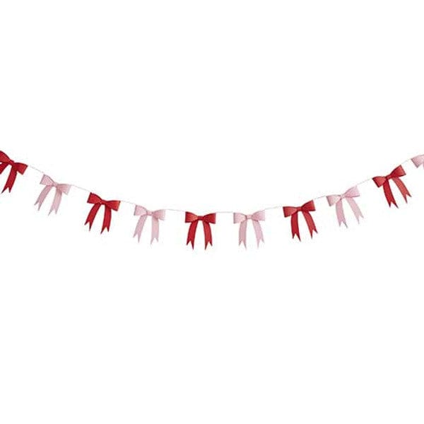 Pink & Red 3D Bow Garland - 2.5m - Christmas Bow Decorations Bunting Pink & Red 3D Bow Garland - 2.5m