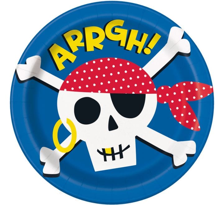 Pirate Large Party Plates - Pirate Party Supplies UK Party & Celebration Pirate Large Party Plates x 8
