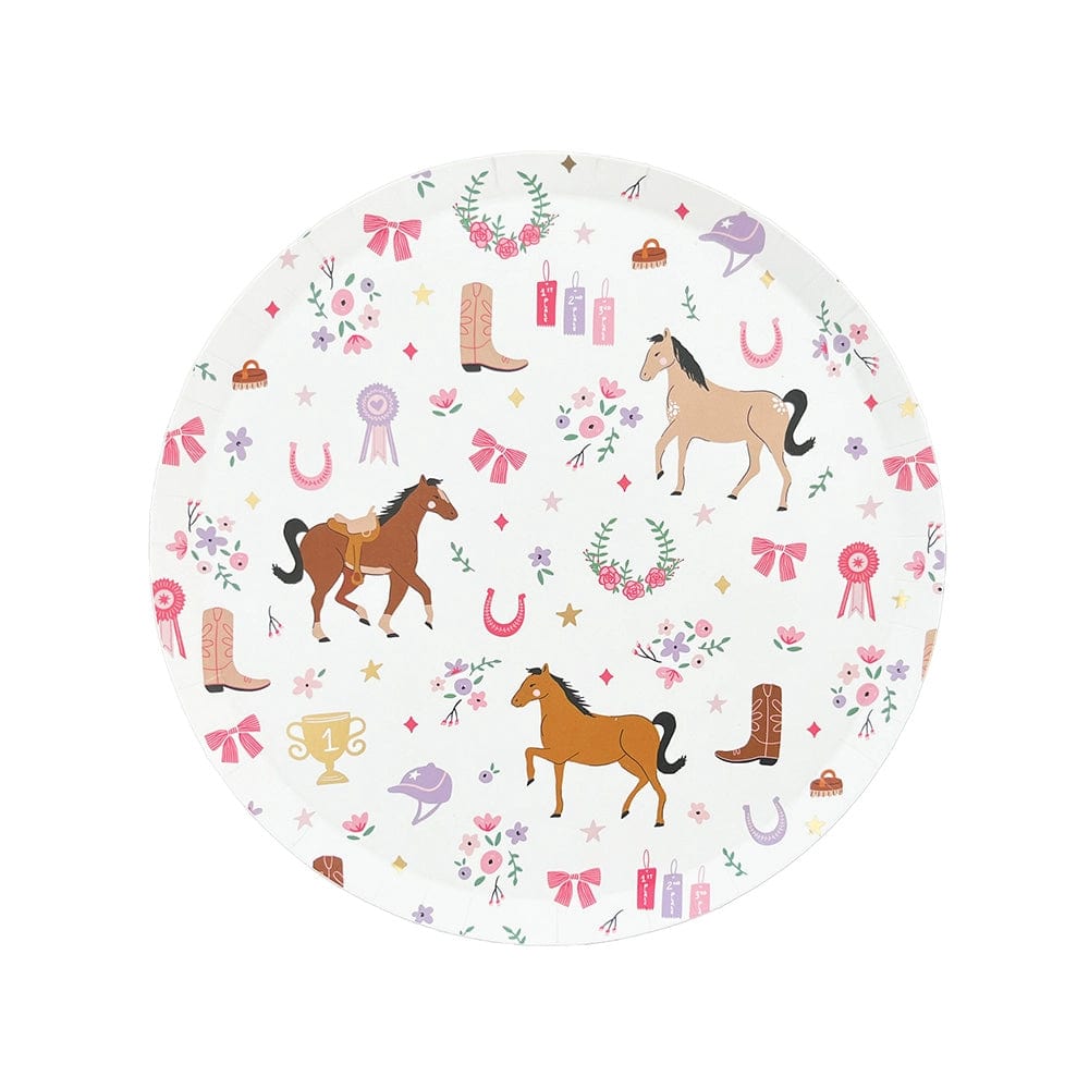 Pony Tales Small Party Plates x 8 - Horse Party Supplies Disposable Plates Pony Tales Small Party Plates x 8