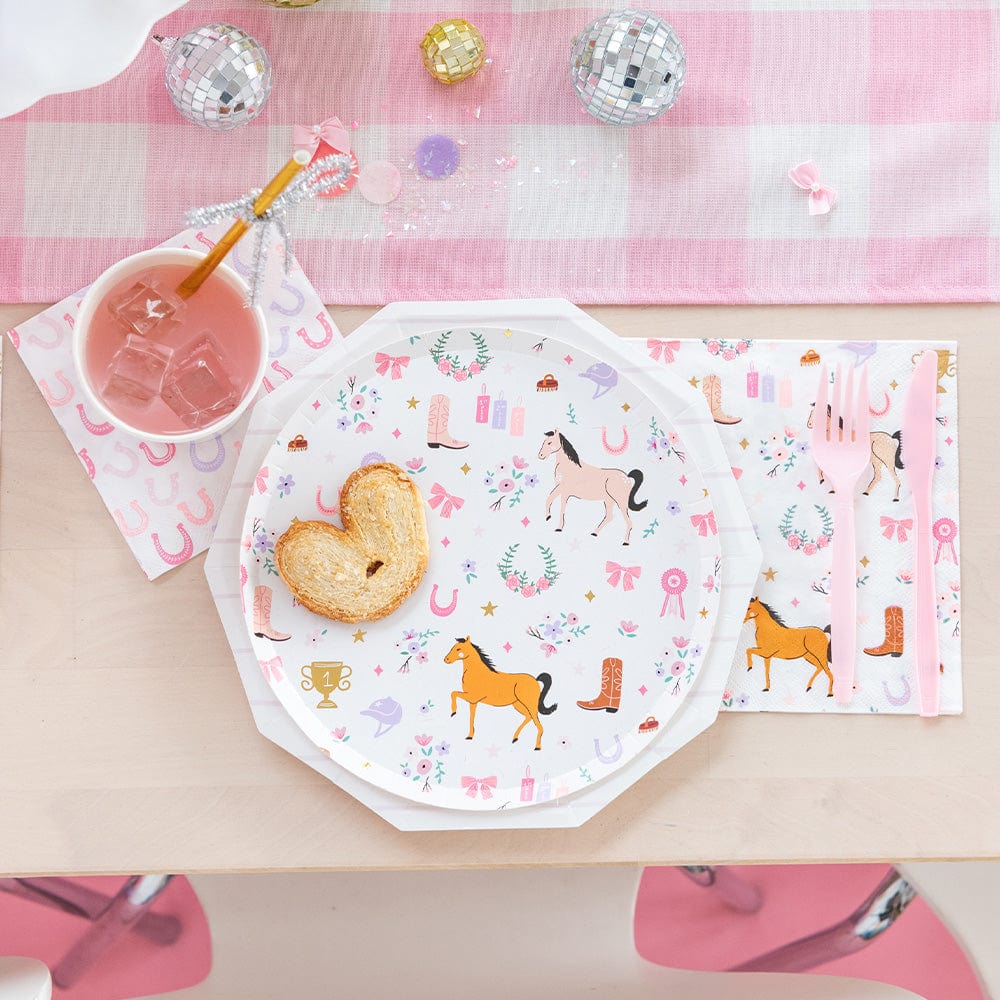 Pony Tales Small Party Plates x 8 - Horse Party Supplies Disposable Plates Pony Tales Small Party Plates x 8