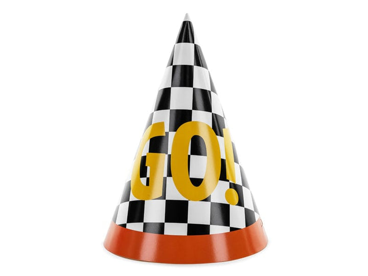 Racing Car Party Hats (6 pack) - Race Car Theme Party Supplies Party Hats Racing Car Party Hats (6 pack)