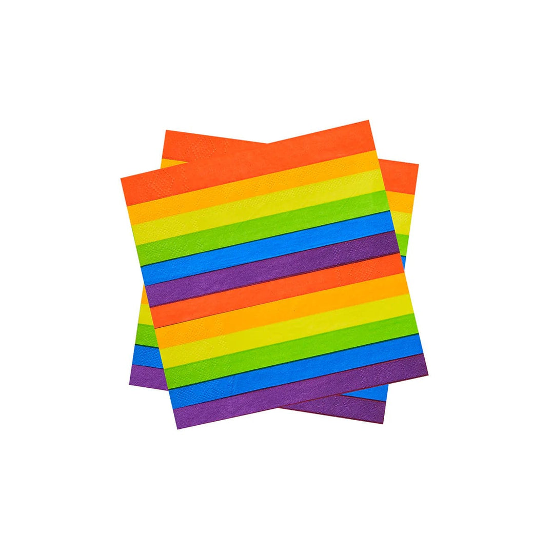 Rainbow Party Paper Napkins x 16 - Rainbow Party Supplies Party Supplies Rainbow Party Paper Napkins x 16