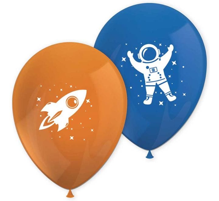 Rocket Space Party Balloons x 8 - Space Birthday Decorations Balloons Rocket Space Party Balloons x 8