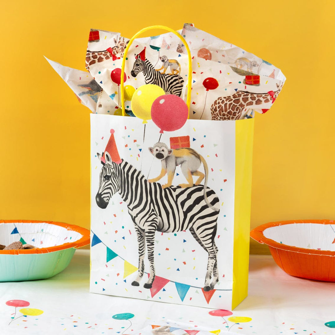 Safari Party Animal Party Bags x 8 - Safari Birthday Party Supplies Party Bags Safari Party Animal Party Bags x 8