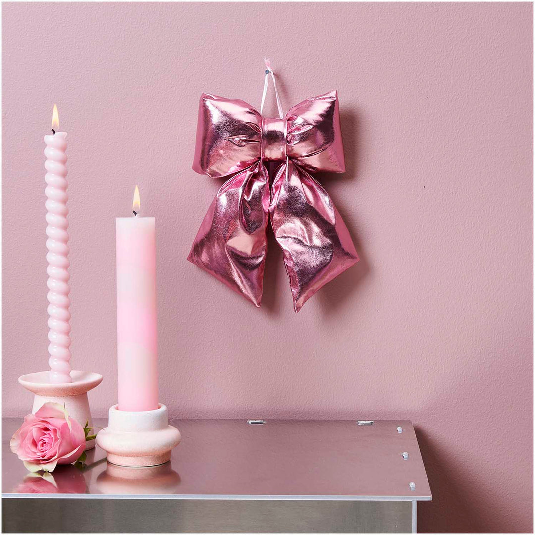 Small Pink Puffy Bow - Bow Theme Decorations Hanging Decoration Small Pink Puffy Bow