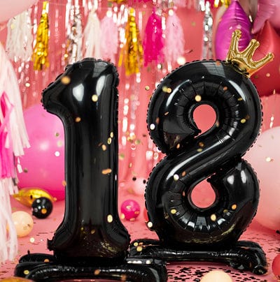 Standing Foil Balloon Number 18 - 18th Birthday Balloons Decorations Balloons Standing Foil Balloon Number 18