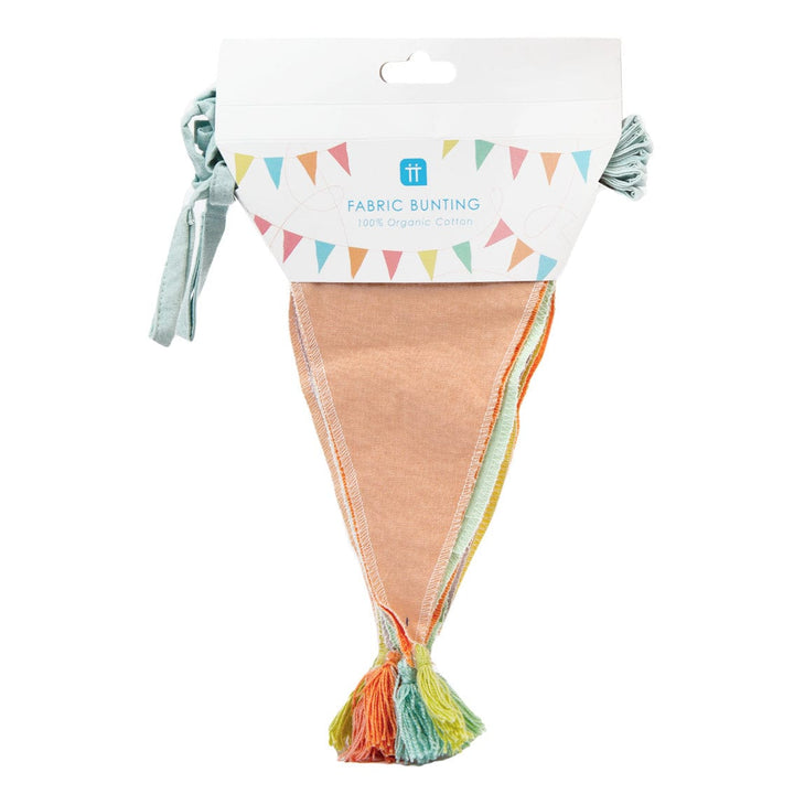 Talking Tables Party - Pastel Cotton Fabric Bunting, 3m - Pastel Party Decorations Bunting Pastel Cotton Fabric Bunting, 3m