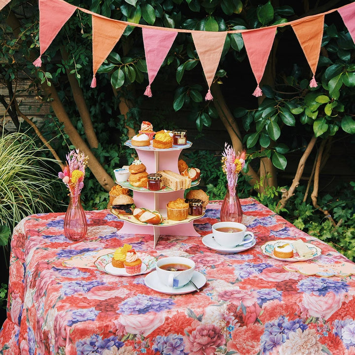 Talking Tables Party - Pink Fabric Bunting, 3m - Pink Party Decorations Bunting Pink Fabric Bunting, 3m