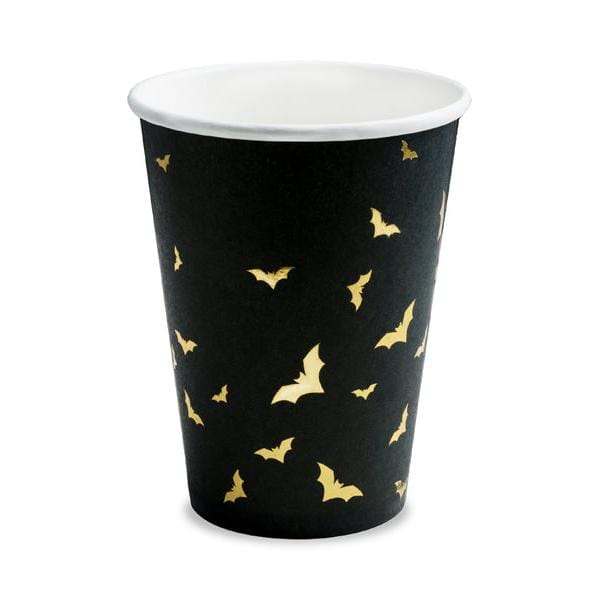 Trick or Treat Halloween Paper Cups x 6 - Halloween Party Plates Disposable Cups Trick or Treat Halloween Paper Cups x 6