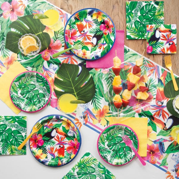 party plate Tropical Party Palm Leaf Large Plates x 8