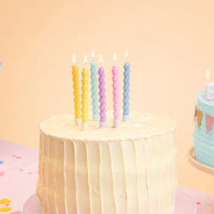 Twisted Pastel Cake Candles x 6 - Birthday Cake Candles Birthday Candles Twisted Pastel Cake Candles x 6