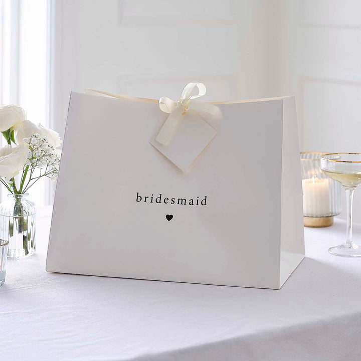 Gift Bags White Bridesmaid Gift Bag