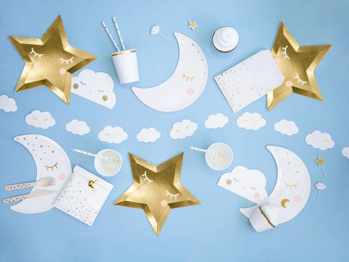 White Cloud Paper Napkins - Baby Shower Party Decorations Cloud Theme Paper Napkins White Cloud Paper Napkins (x20)