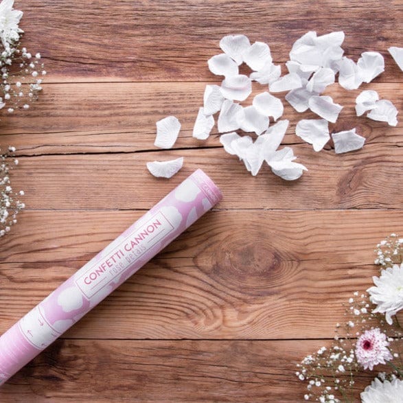 Confetti White Petals Large Biodegradable Wedding Confetti Cannon