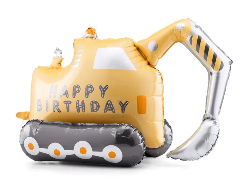 Yellow Excavator Birthday Standing Foil Balloon (41 inch) - Construction Birthday Party Supplies Balloons Yellow Excavator Birthday Standing Foil Balloon (41 inch)