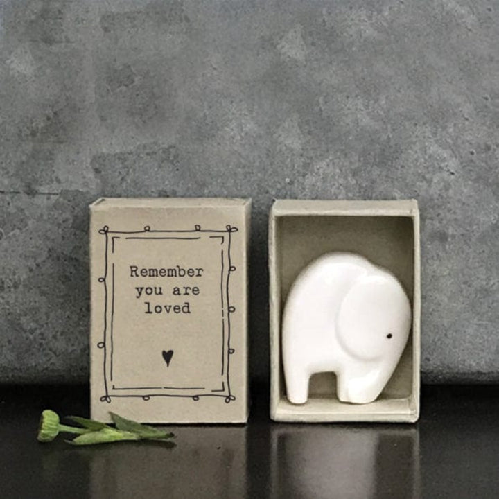 East of India - Matchbox Porcelain Elephant Ornament ornament Matchbox Porcelain Elephant Ornament