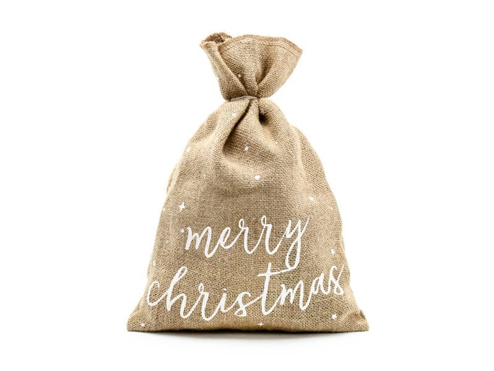 sack Merry Christmas Santa Sack with Twine Tie