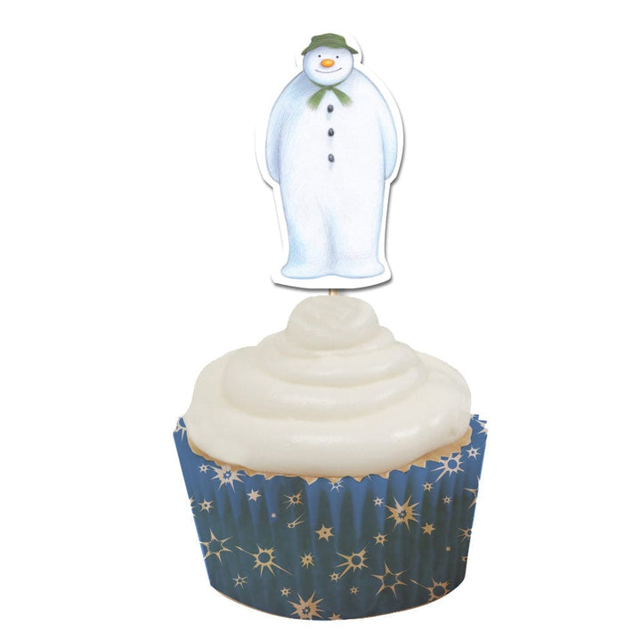 Cake Topper The Snowman Christmas Cupcake Toppers x 12