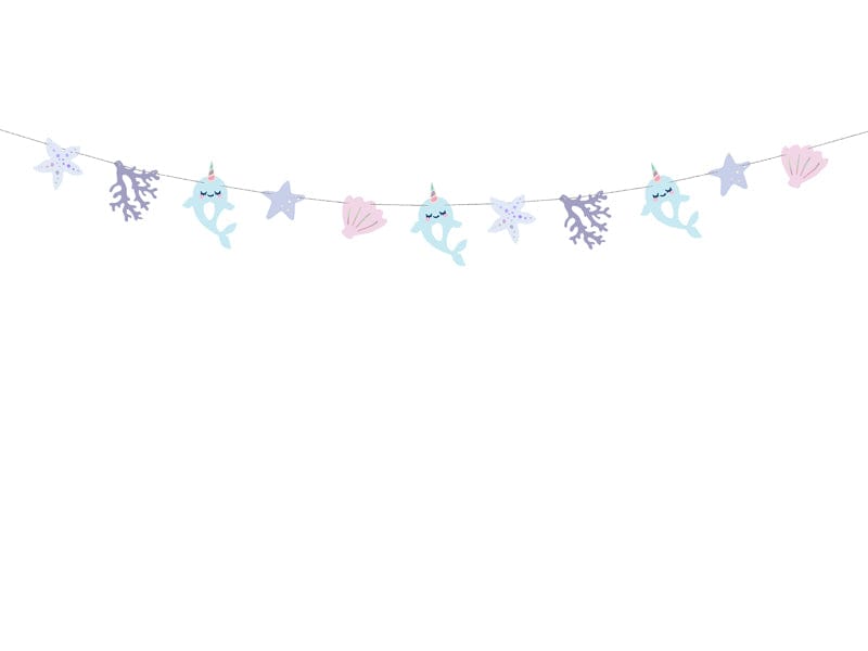 Under the Sea Party - Narwhal Party Bunting Bunting Narwhal Party Bunting